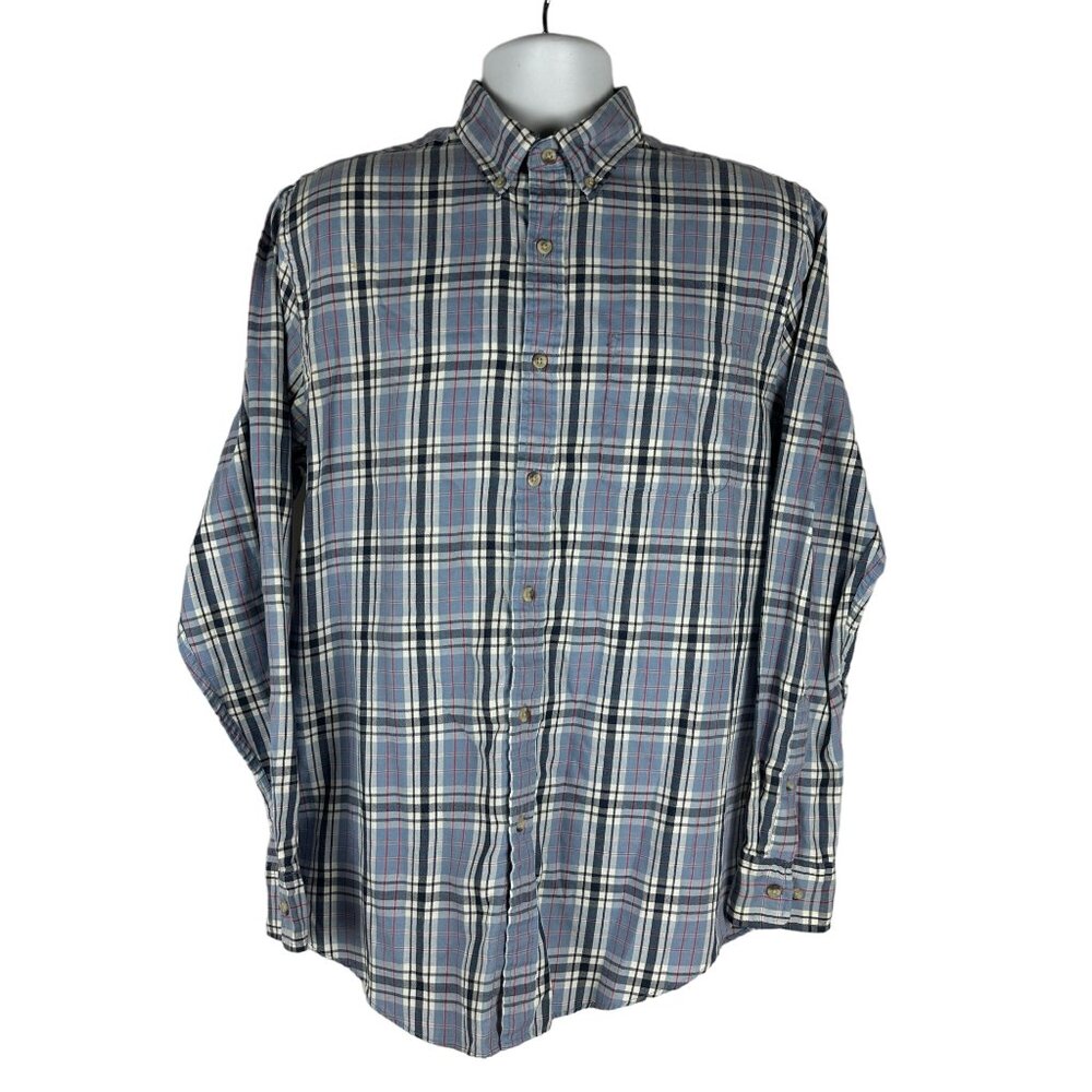 Arrow Men's Plaid Button-Down Shirt Size M 55% Cotton 45% Polyester